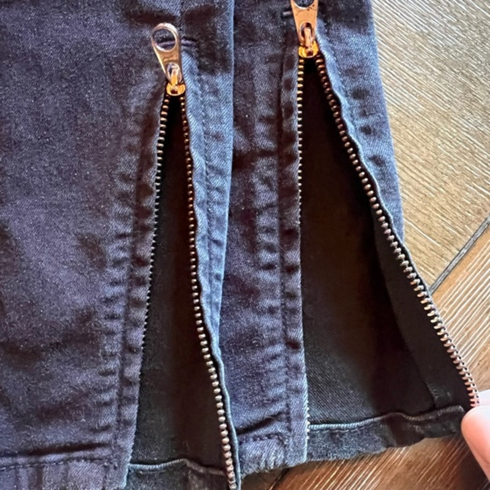 Ted Baker Esstie Waxed Black Ankle Zipper Skinny Pants Size 28‎ - Picture 8 of 12